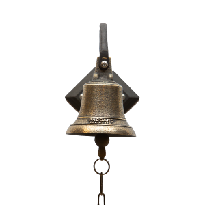 Cloche de porte monture Col de Cygne bronze - personnalisable