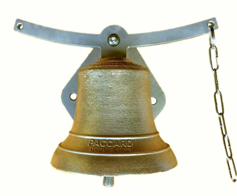 Cloche d'entrée en bronze avec monture fixe en acier inoxydable