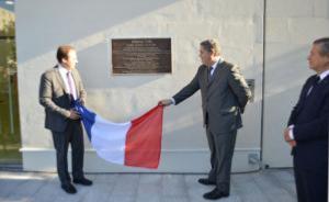 Bronze Plaque Simone Veil at Drancy France