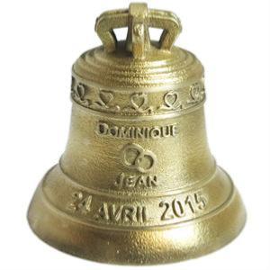 Bronze bell to offer as an original personalized gift for a wedding