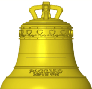 Bronze bell to offer as an original personalized gift for a wedding